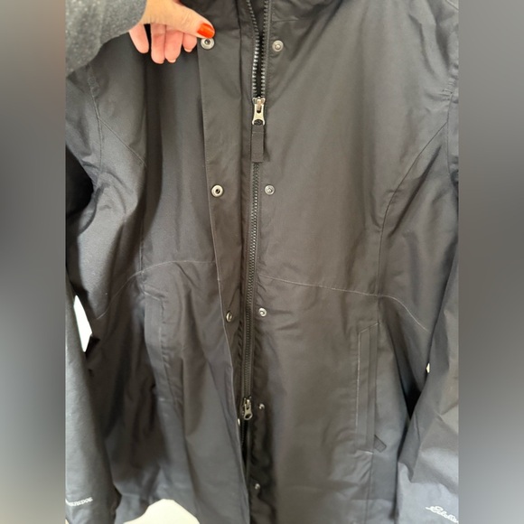 Women's Eddie Bauer Black Weatheredge Coat, Size Large - Picture 8 of 13